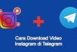 Cover KarirHub Cara Download Video Instagram di Telegram